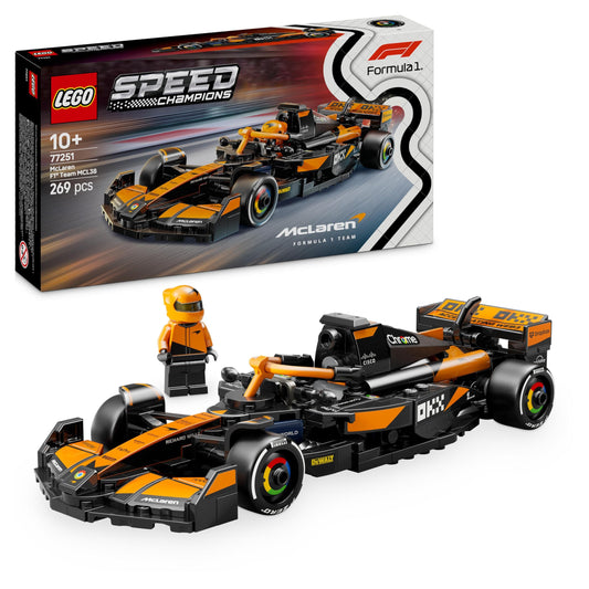 LEGO Speed Champions McLaren F1 Team MCL38 - Formula 1 model car with collectible minifigure, ideal for ages 10 and up.