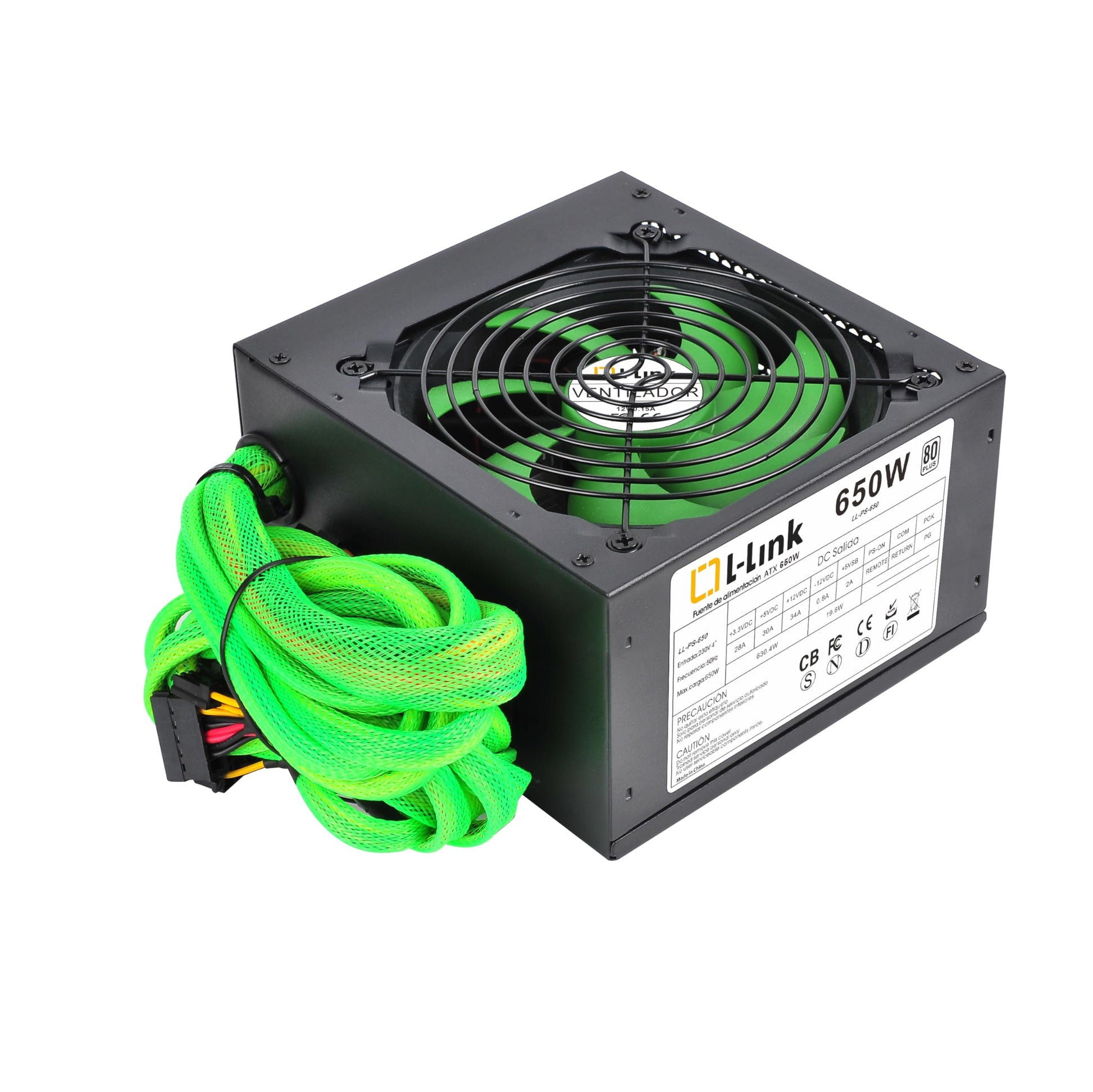 L-Link LL-PS-650 Power Supply Unit - 650W, ATX, high efficiency, reliable performance for desktop computers