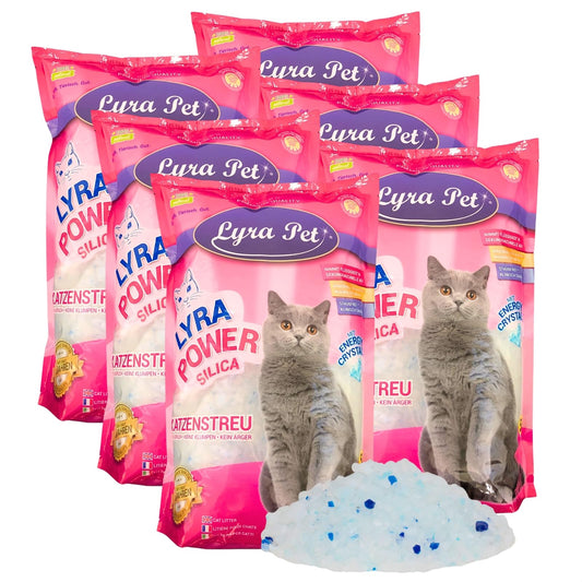 Kaķu pakaiši Lyra Pet® Lyra Power Silica silikāta 6 x 5 L = 30 L, putekļi nesaturoši