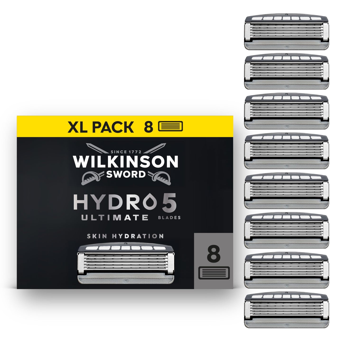 Wilkinson Sword Hydro 5 Ultimate rezervesmeņi skuveklim jutīgai ādai, 8 gab.