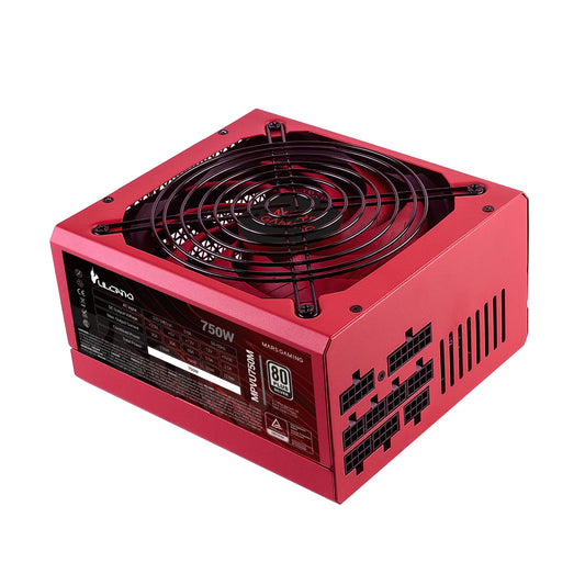 Mars Gaming MPVU750M - Pilnībā modulārs 750W ATX barošanas bloks, 80Plus Silver, 140mm FDB ventilators, 10 gadu garantija.