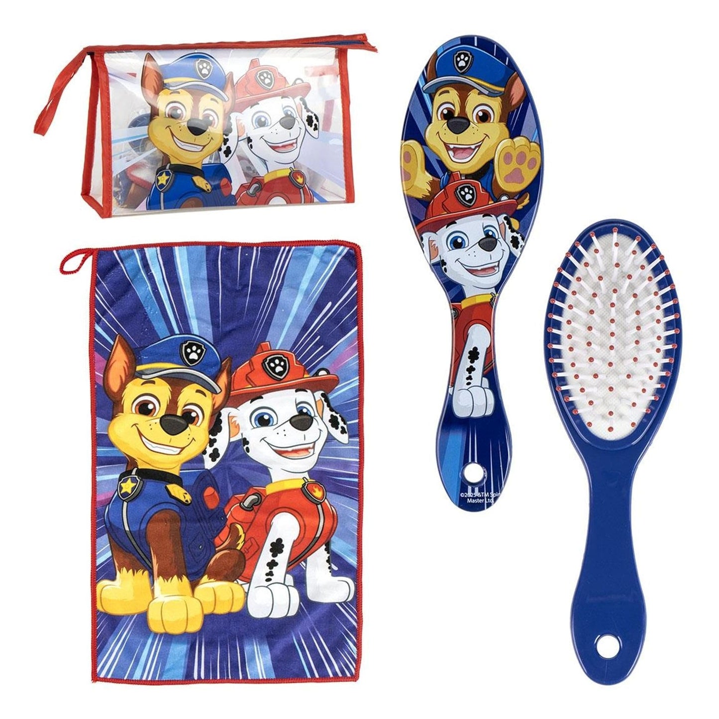 Paw Patrol bērnu kopšanas komplekts ar suku, dvieli un somiņu – personīgās higiēnas komplekts bērniem, Paw Patrol faniem, ceļojumiem un bērnudārzam