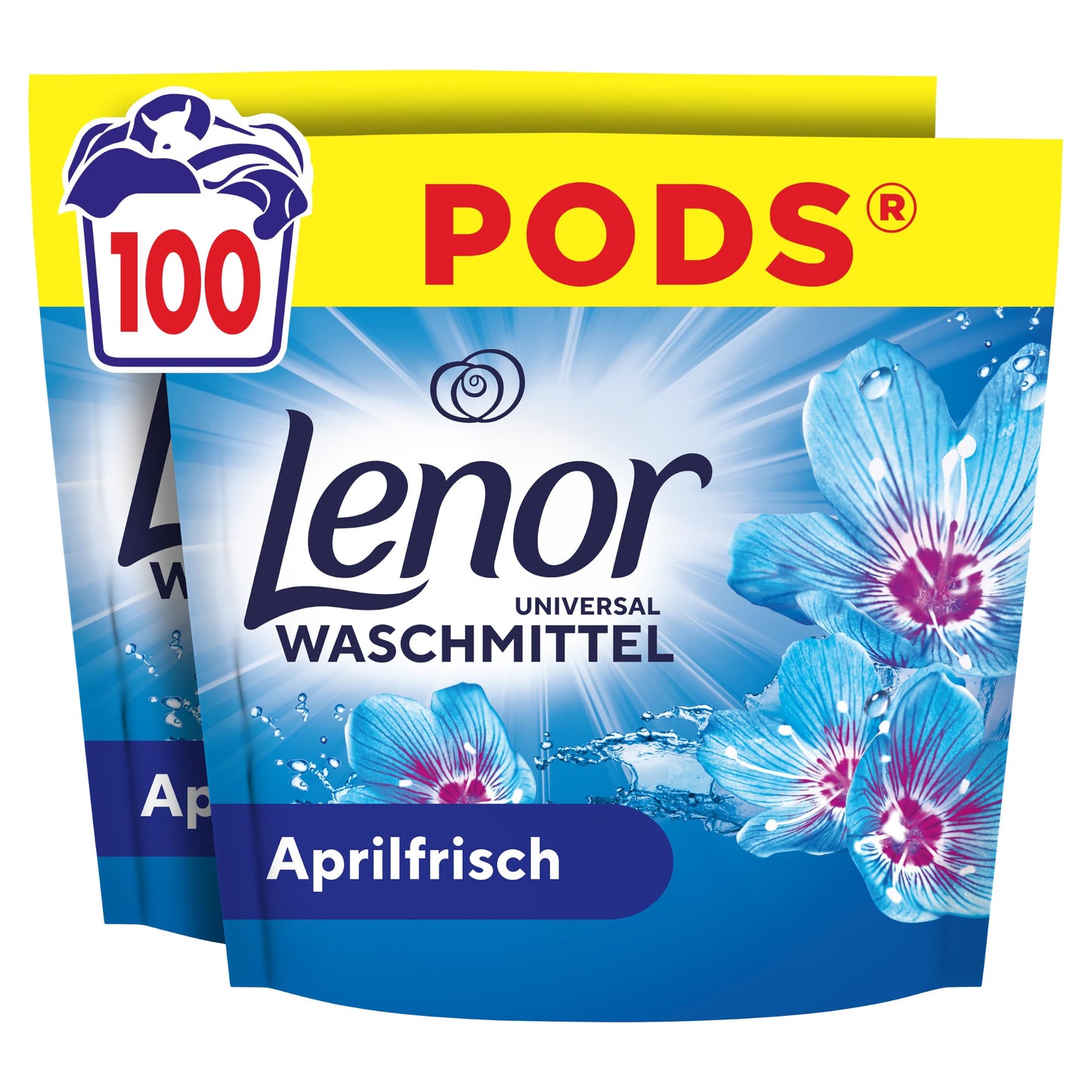 Veļas kapsulas Lenor Pods Aprilfrisch, 100 mazgāšanas reizēm