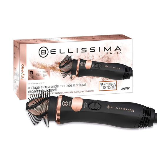 Bellissima My Pro Miracle Wave GH19 1100 formējošā gaisa birste, rada mīkstas un dabīgas viļņus, saudzējot matus, automātiska rotācija.