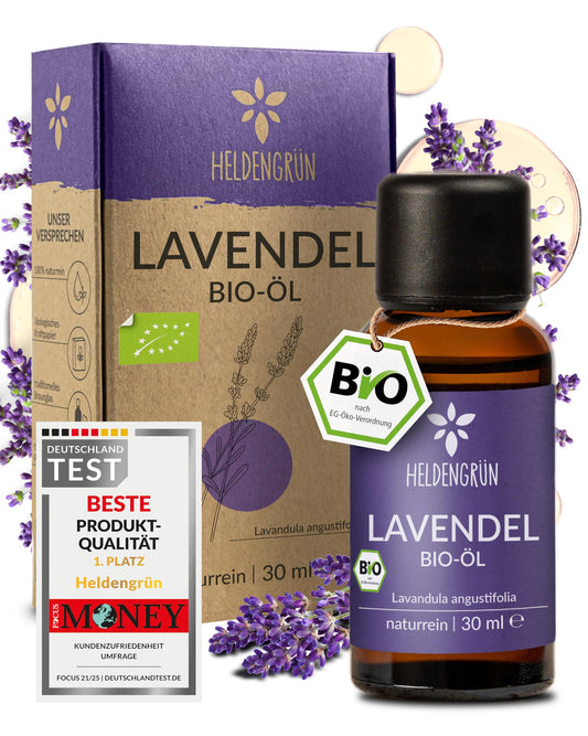 Ēteriskā lavandas eļļa Heldengrün® BIO [100% dabiska] 30 ml