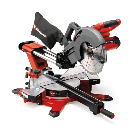 Einhell TE-SM 36/10 L Li-Solo - 36V, 85mm cutting depth, 340mm width, tiltable saw head, Ø 254mm blade, battery not included.