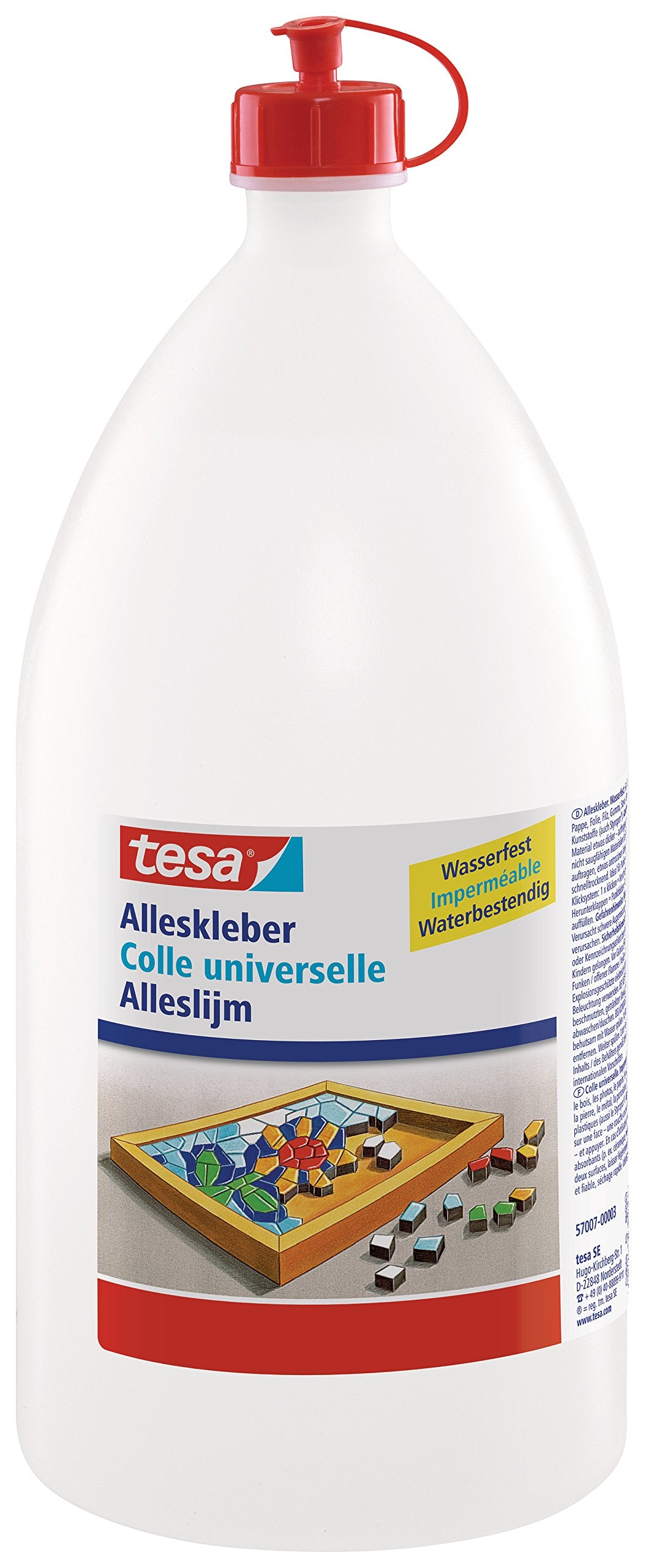 Universālā šķidrā līme tesa ALLESKLEBER, 1750 g pudele, caurspīdīga