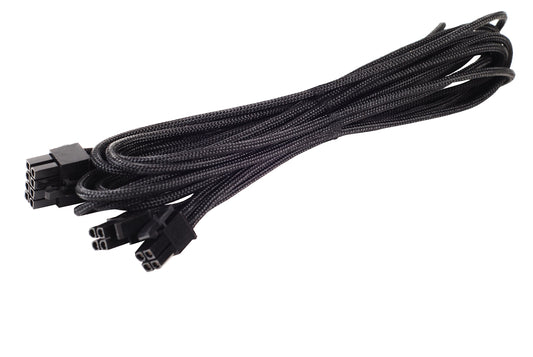 SilverStone SST-PP06B-EPS55 - 55cm EPS/ATX 8pin (4+4) power cables, black, durable and flexible design.