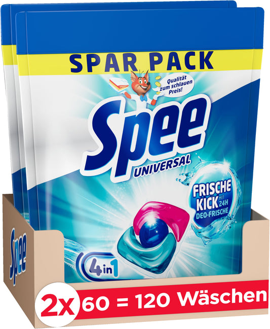 Veļas kapsulas Spee Power Caps Frische-Kick, 120 mazgāšanas reizēm, 48 h svaigums