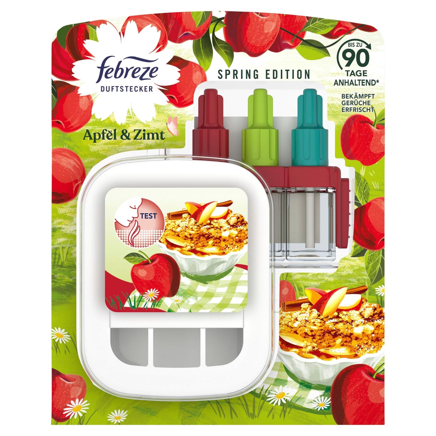 Elektriskais gaisa atsvaidzinātājs Febreze 3Volution, ābolu un kanēļa aromāts, sākuma komplekts