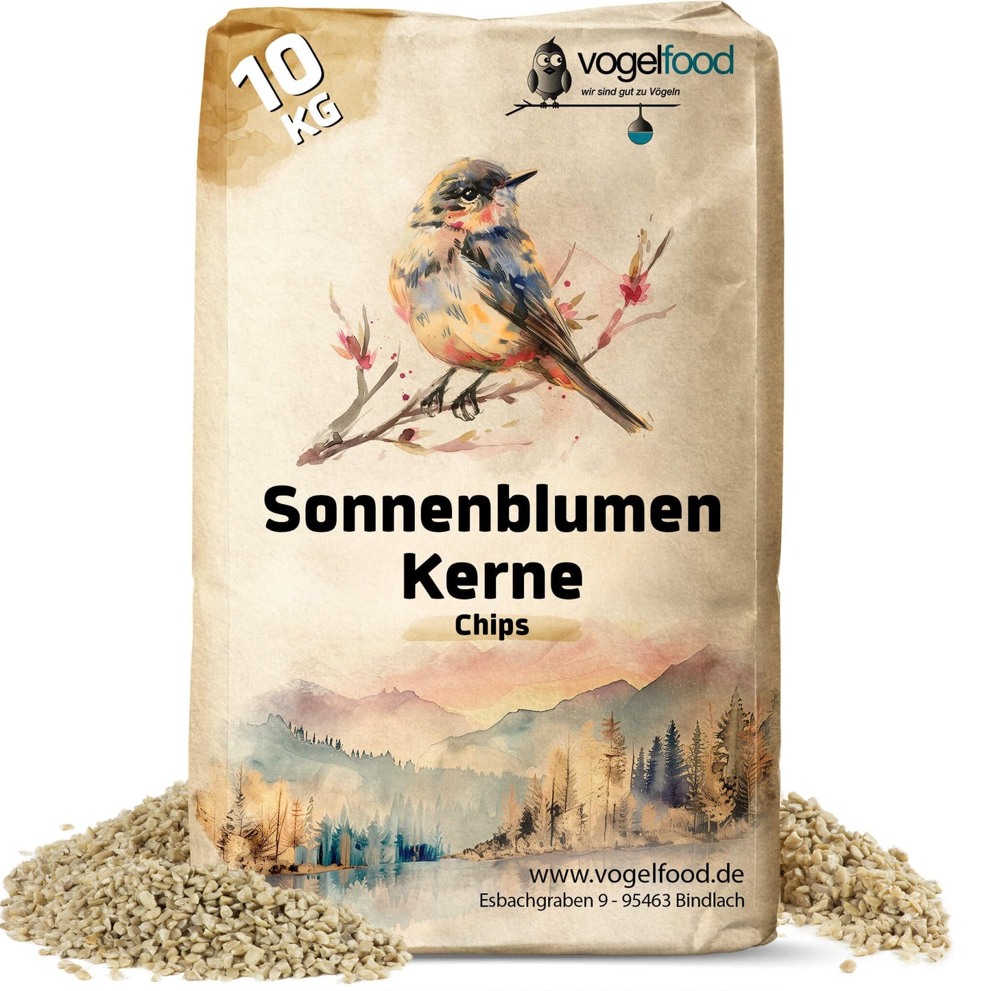 Putnu barība saulespuķu sēklas lobītas, sasmalcinātas 10 kg