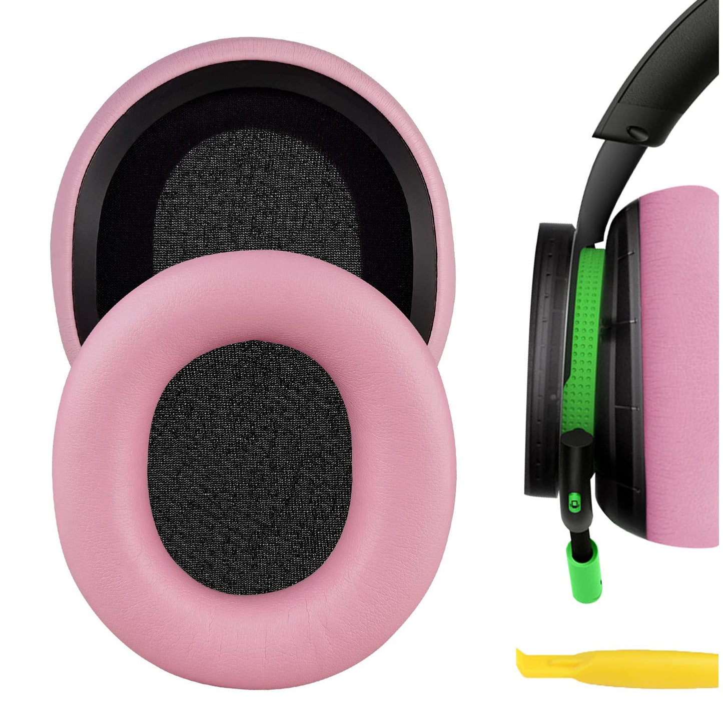 Austiņu spilventiņi Geekria QuickFit no proteīna ādas Microsoft Xbox Wireless, Xbox Stereo Headset, 20th Anniversary Special Edition, rozā