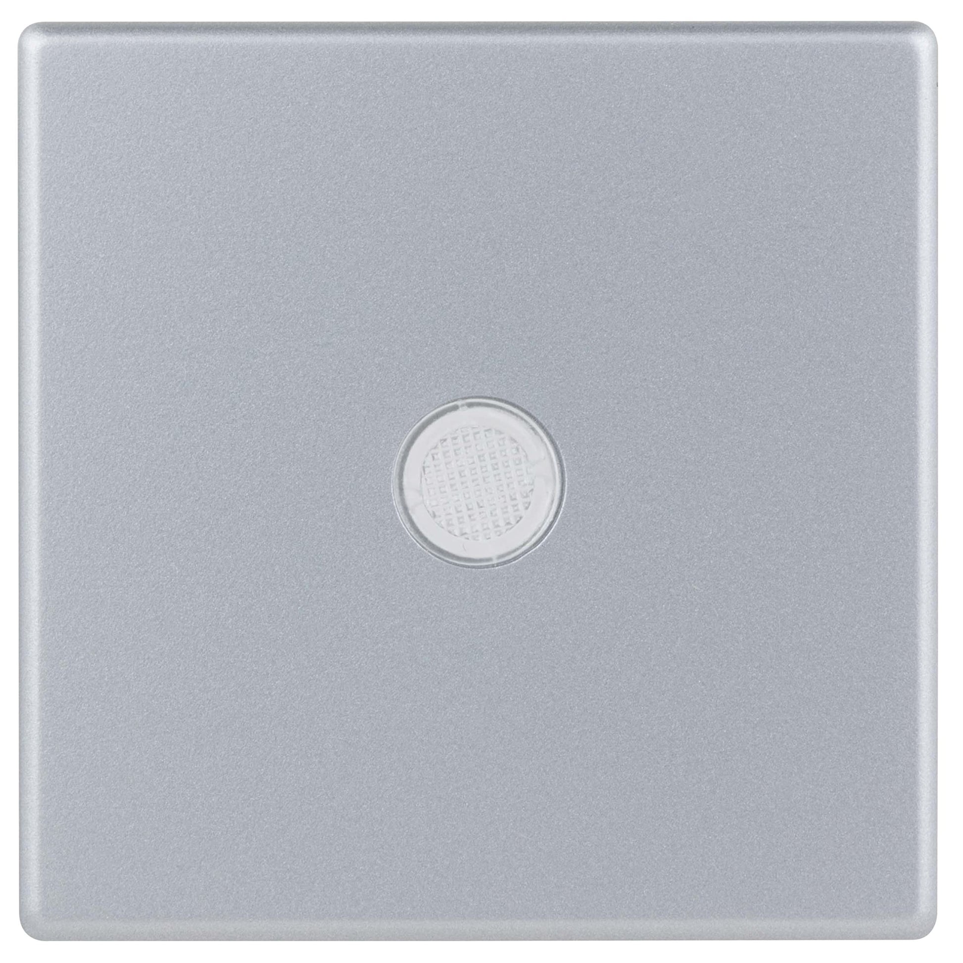 REV Quadro Cover Plate - Silver finish for control switch, button, or A/W switch, sleek design and durable material.