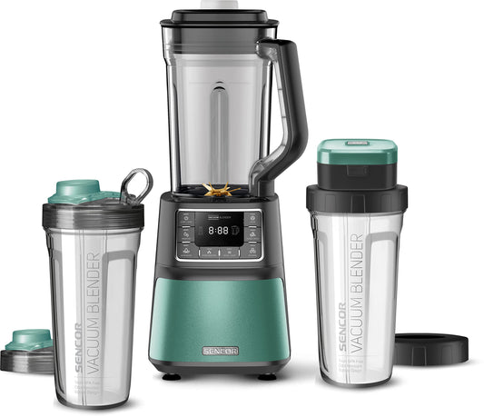 SENCOR 7872BL SBU 7871GR - 1500W automatic vacuum super blender, 8 titanium blades, 7 programs, turquoise plastic.