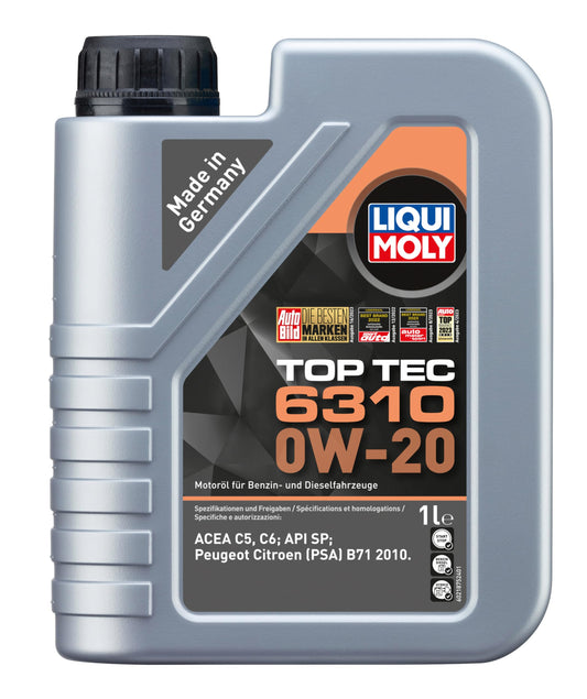 LIQUI MOLY Top Tec 6310 0W-20 | 1 L | sintētiskā tehnoloģija motorolie | Art.-Nr.: 21875