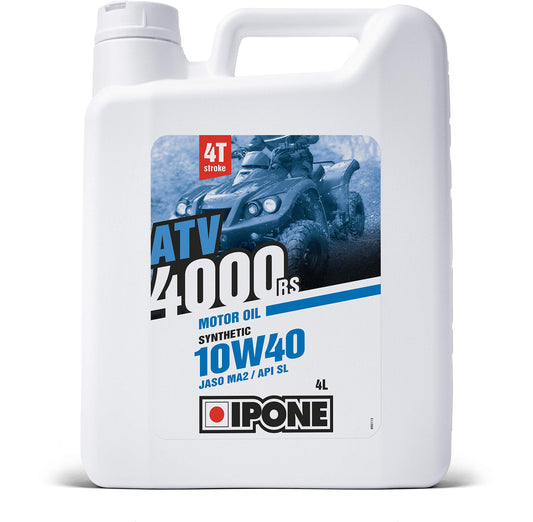 IPONE - Quad 4-taktu eļļa ATV 4000 RS 10W40-4 litri - pussyntētiska ar esteriem - izcila nodilumizturība