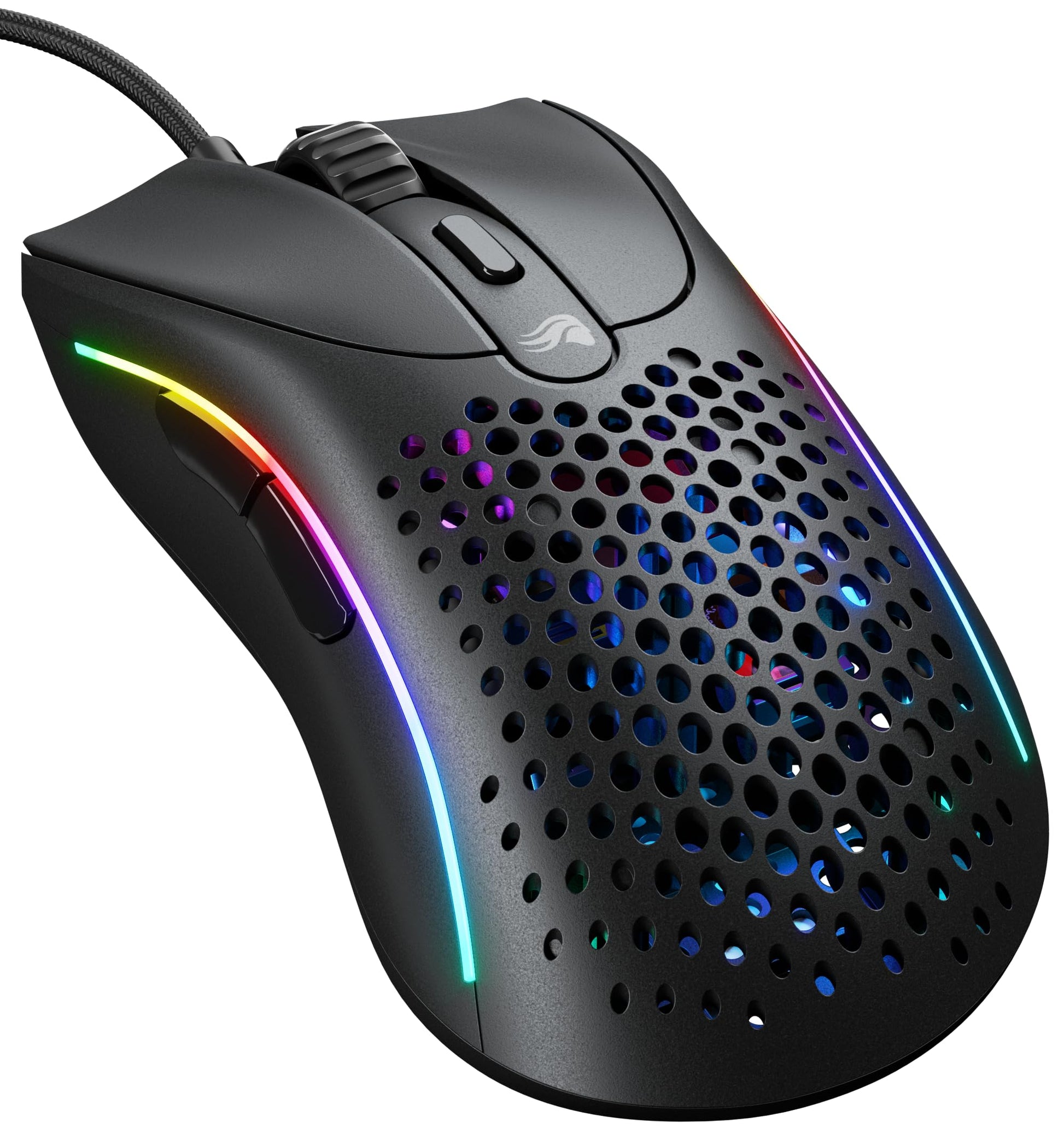 Glorious Gaming Model D 2 - ergonomiska, superviegls 58g, 26K sensors, 6 pogas, 80M klikšķu, FPS, MMO, MOBA - matēts melns