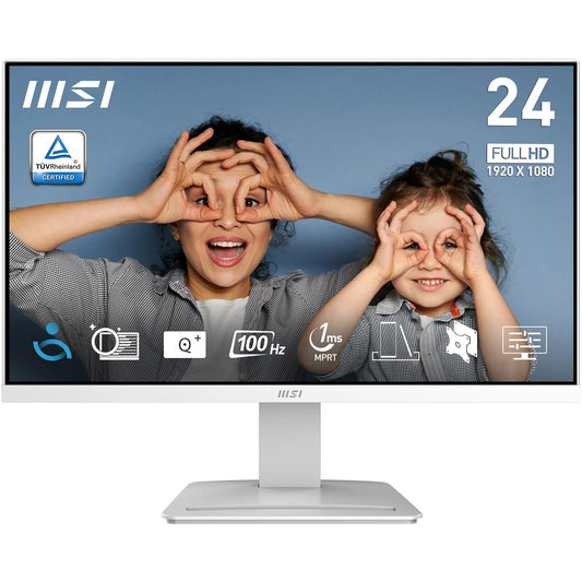 MSI PRO MP2412WDE - 23.8" Full HD monitor, 100Hz, 1ms response, adaptive sync, frameless design, HDMI connectivity.