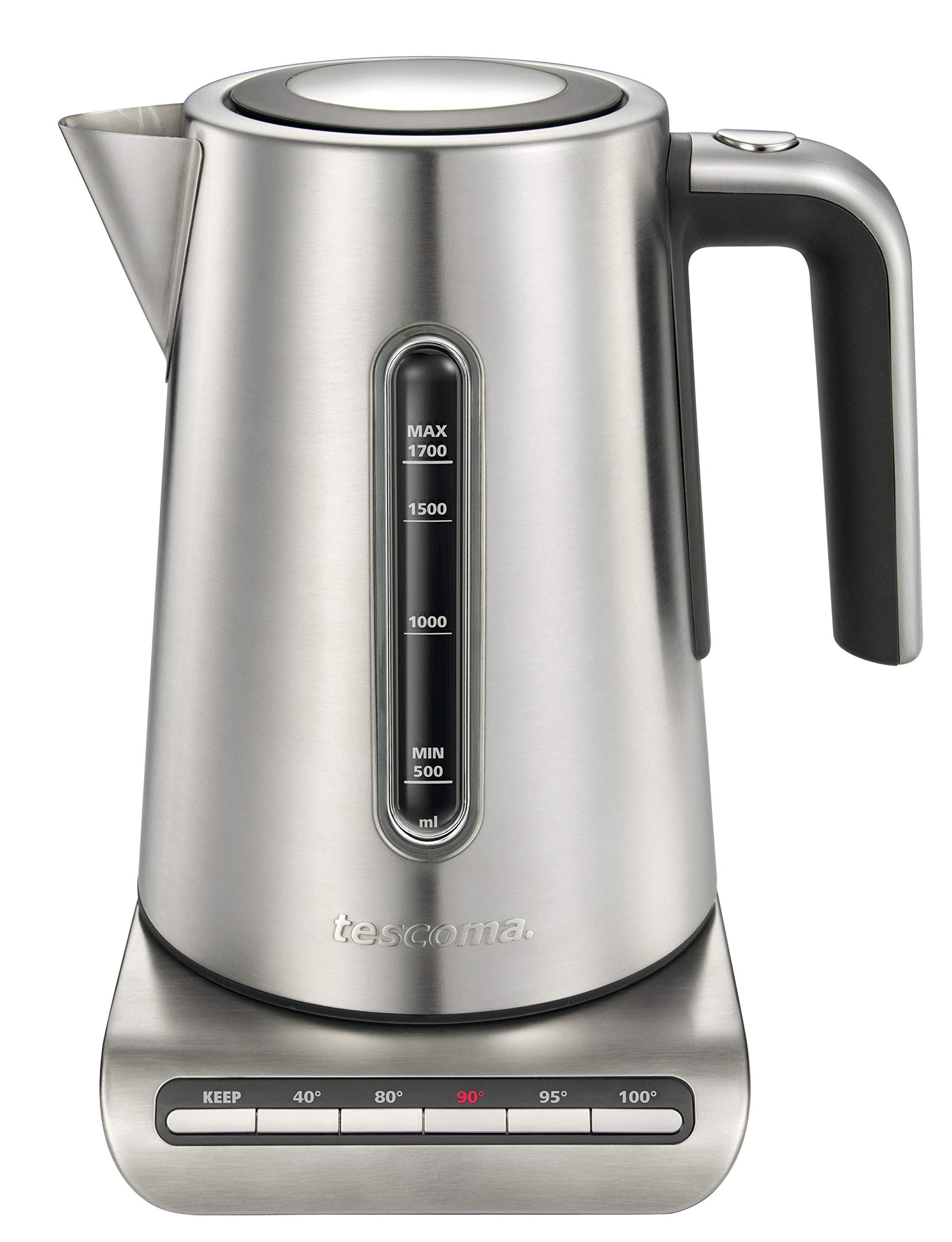 Tescoma 677820 tējkanna 1,7 l President - Elegant glass teapot with stainless steel infuser and ergonomic handle.