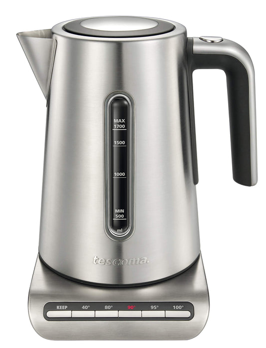 Tescoma 677820 tējkanna 1,7 l President - Elegant glass teapot with stainless steel infuser and ergonomic handle.