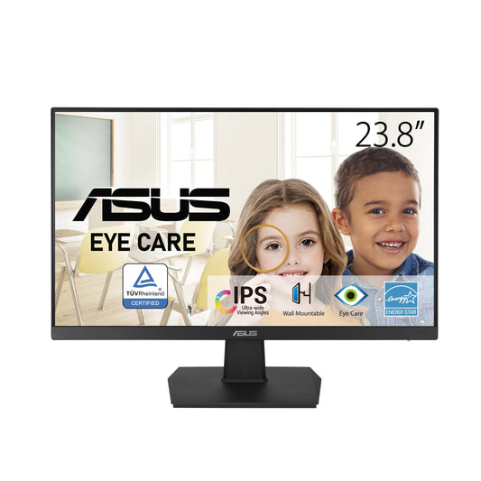 ASUS Eye Care VA24EHE - 24" Full HD monitor, frameless, flicker-free, blue light filter, FreeSync, 75Hz, 1920x1080 IPS panel