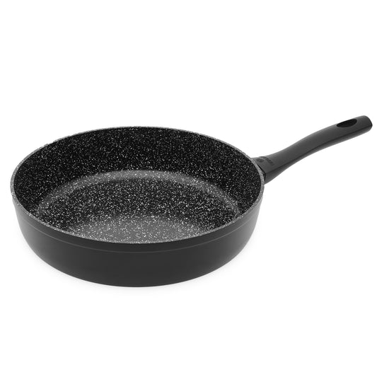 Gerlach Granitex panna - 28 cm keramikas cepamā panna, piemērota indukcijai un visām plītīm, melna.