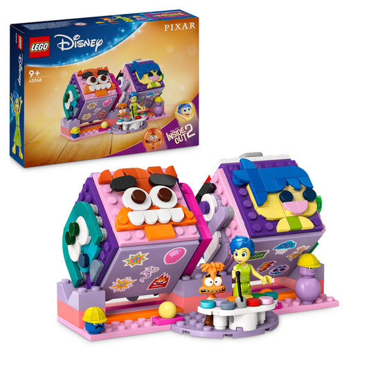 LEGO Disney Viss ir otrādi 2 - Pixar noskaņu kubi, būvkomplekts ar Prieks un Šaubas varoņiem, dāvana bērniem 43248