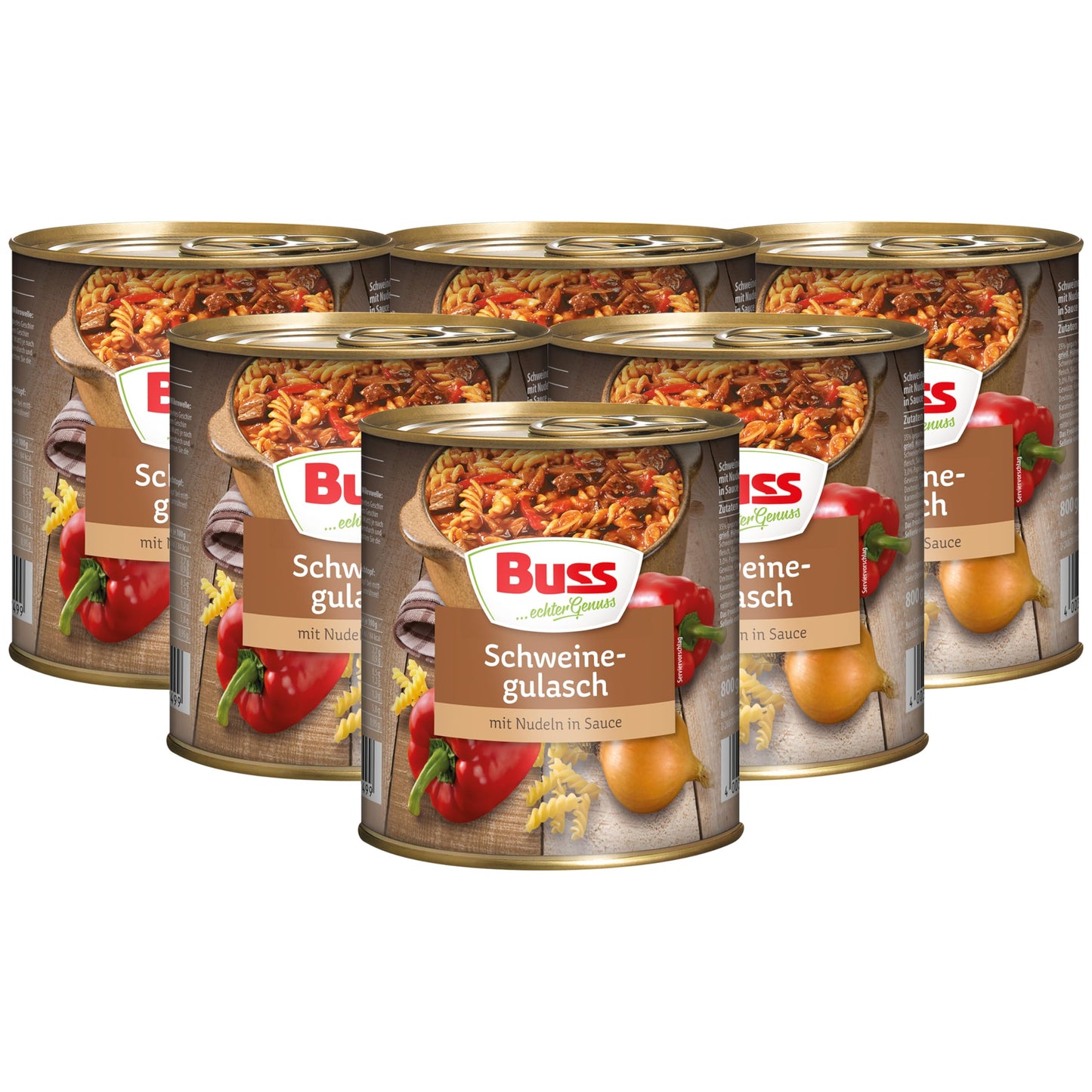 Buss rustisks gulašs no cūkgaļas, 6 x 800g