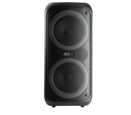 Celly, Bluetooth skaļrunis ar RGB apgaismojumu un vadu mikrofonu, Bluetooth skaļrunis ar 20 m darbības attālumu un jaudu 40 W, saderīgs ar visām ierīcēm, ar USB pieslēgvietu un