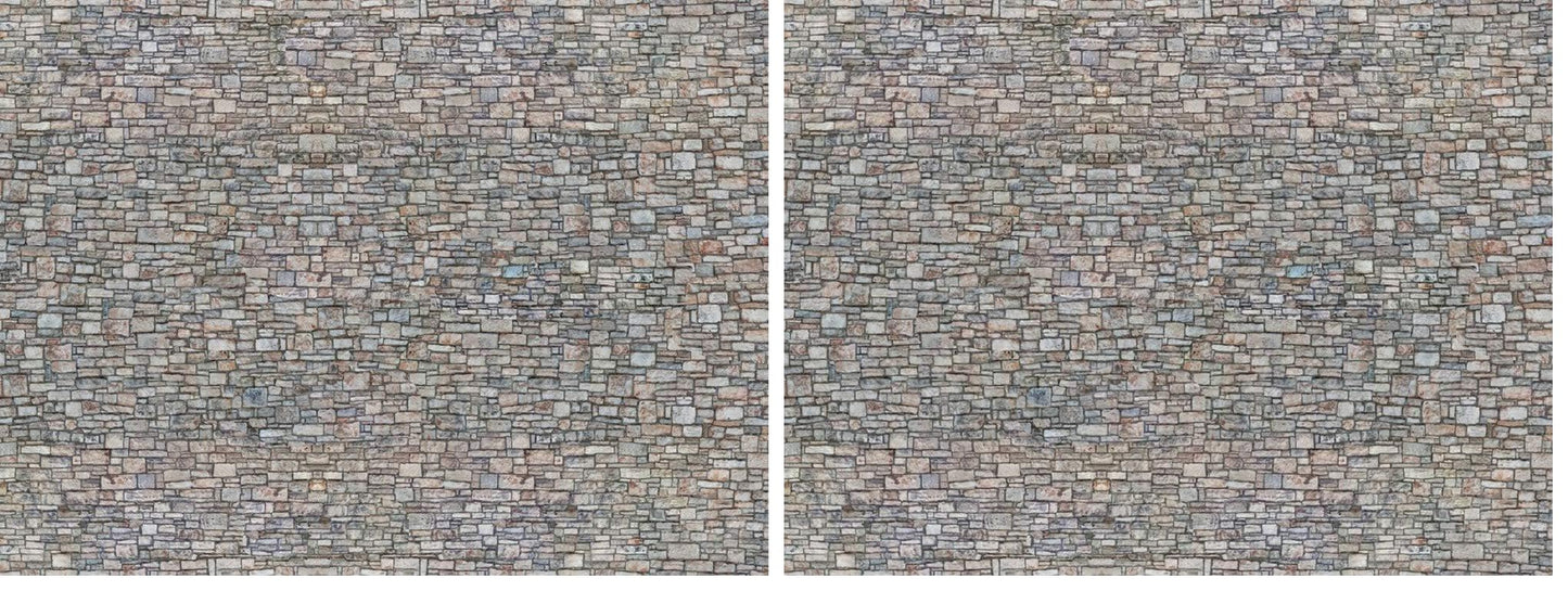 3D kartona plāksne NOCH 56940 “Bruchsteinmauer”, daudzkrāsaina, 2 gab.