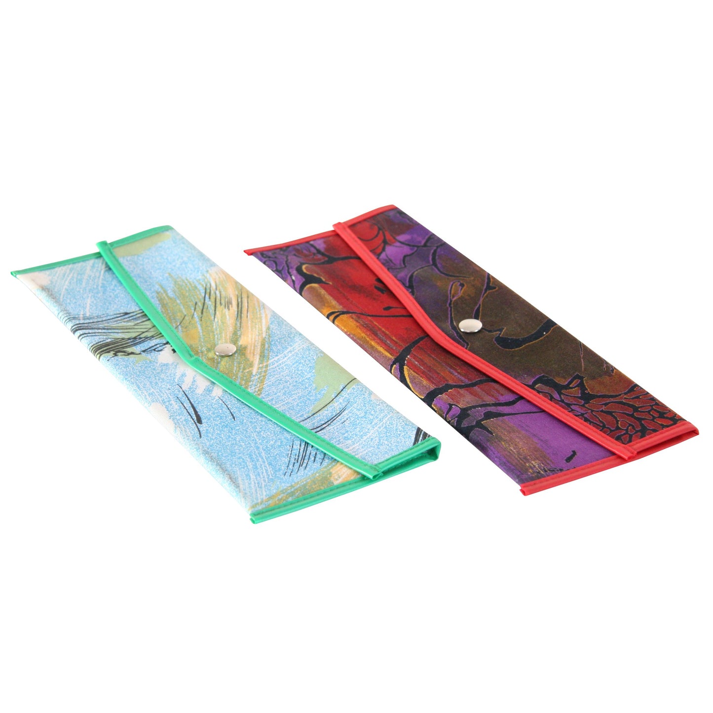 Galda piederumu futrālis axentia daudzkrāsains [27 x 1 x 10 cm] – plastmasas galda piederumu turētājs, galda piederumu somiņa 4 galda piederumiem