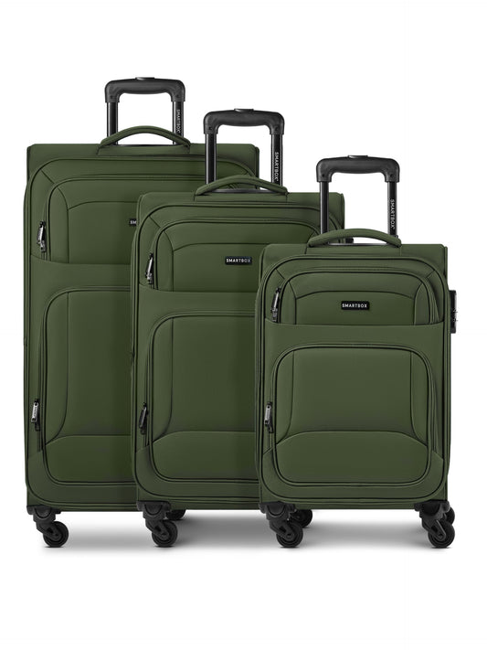 Ceļojumu čemodānu komplekts SMARTBOX, mīkstais bagāžas komplekts 3 daļīgs, sievietēm un vīriešiem