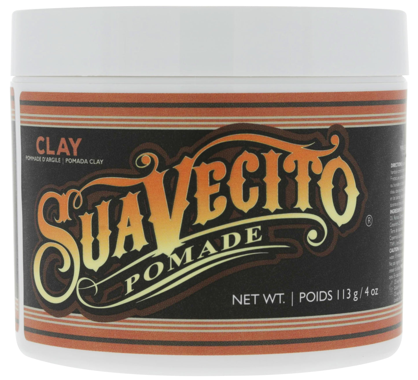 Matu māls Suavecito Pomade Firme Clay, stipra fiksācija, matēts efekts, 4oz/113g