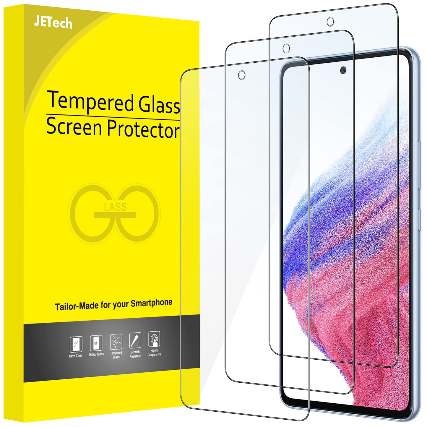 Ekrāna aizsargplēve JETech Samsung Galaxy A53/A52/A52s, 3 gab.