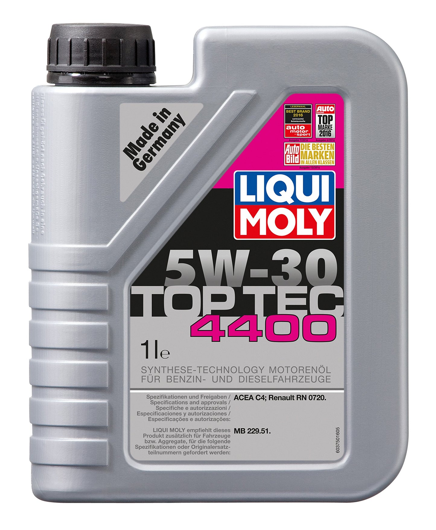 LIQUI MOLY Top Tec 4400 5W-30 | 1 L | sintētiskās tehnoloģijas dzinēja eļļa | Art.-Nr.: 3750