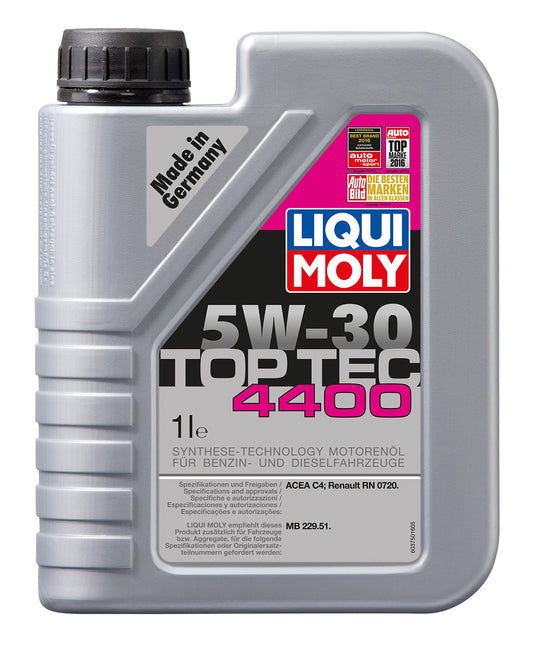 LIQUI MOLY Top Tec 4400 5W-30 | 1 L | sintētiskās tehnoloģijas dzinēja eļļa | Art.-Nr.: 3750