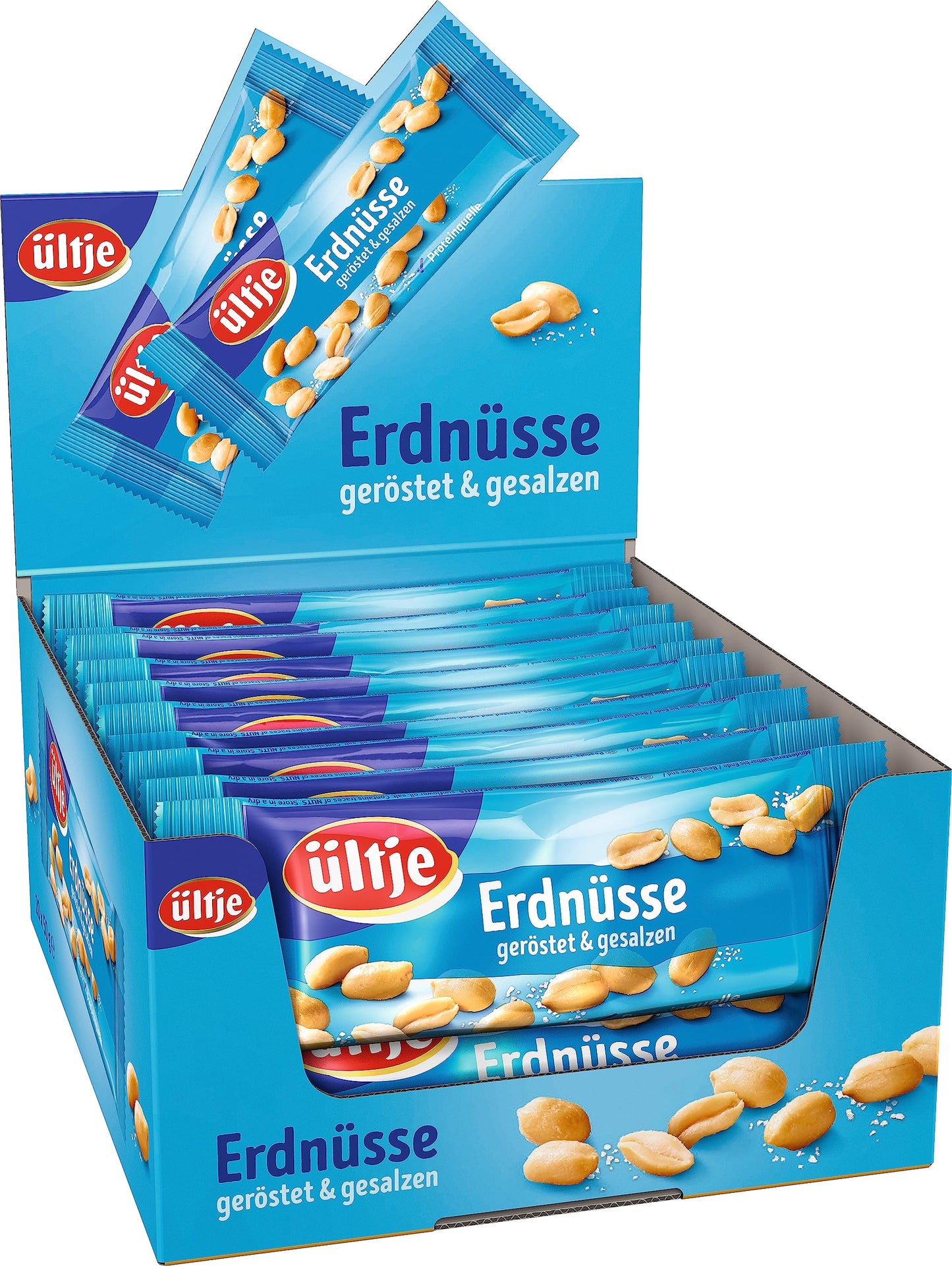 ültje zemesrieksti, grauzdēti un sālīti, 20 x 50 g