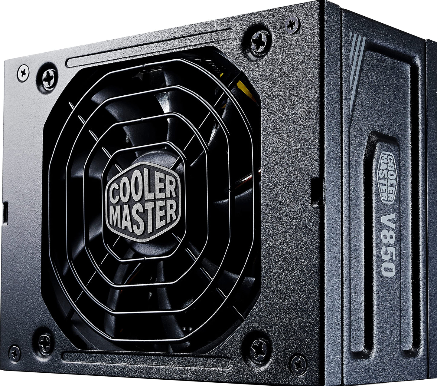 Cooler Master V850 SFX Gold - 850W modular SFX power supply, 80 PLUS Gold, quiet 92mm FDB fan, SFX-ATX adapter included.