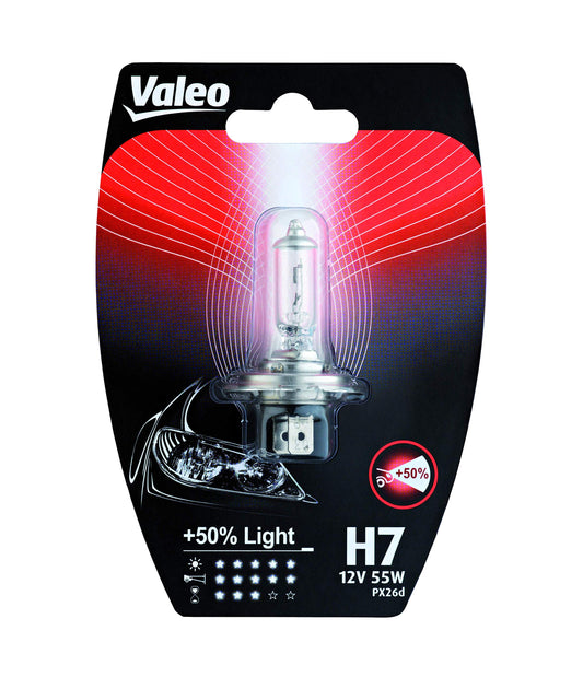 Valeo halogēna spuldze, H7-+ 50% gaismas blisteris x1, 32518