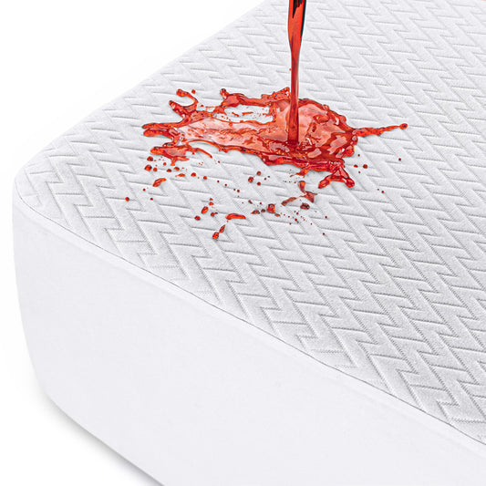 Ūdensizturīgs matrača pārvalks Utopia Bedding 90 x 200 x 30 cm, augstas kvalitātes zigzaga dizains, elpojošs mīksta 3D auduma matrača aizsargs ar dziļām elastīgām malām