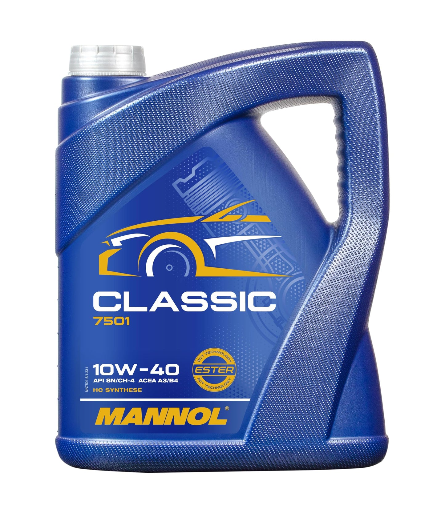Motoreļļa MANNOL 7501 Classic 10W-40 5 L, daļēji sintētiska, benzīnam un dīzelim
