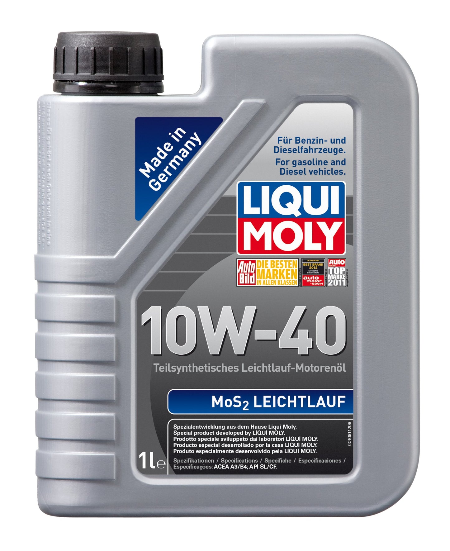 LIQUI MOLY MoS2 Leichtlauf 10W-40 | 1 L | daļēji sintētiskā motoru eļļa | Art.-Nr.: 1091