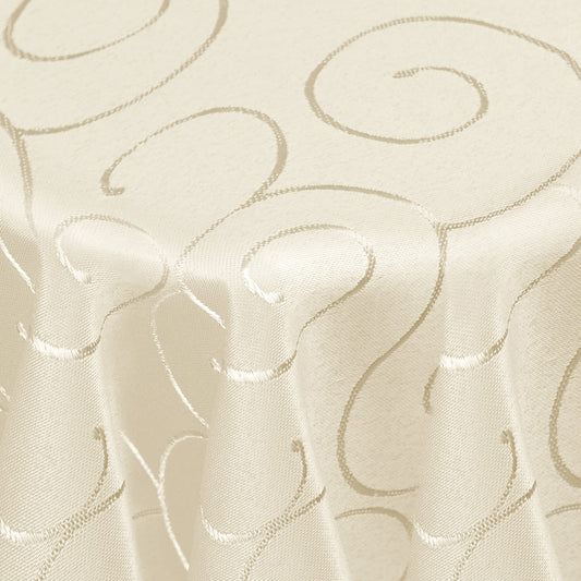 Ovāls galdauts DecoHomeTextil Kringel, 135 x 180 cm, šampanieša krāsā