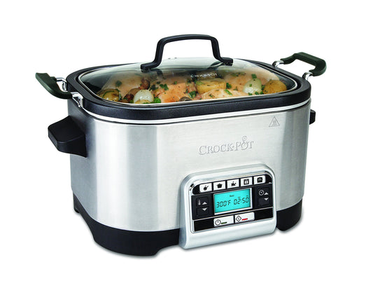 Crockpot multi-vārītājs | Programmējams lēnais vārītājs | Sautēšanai, cepšanai un tvaicēšanai | 5,6 l (6–7 personām) | noņemama bļoda [CSC024X]
