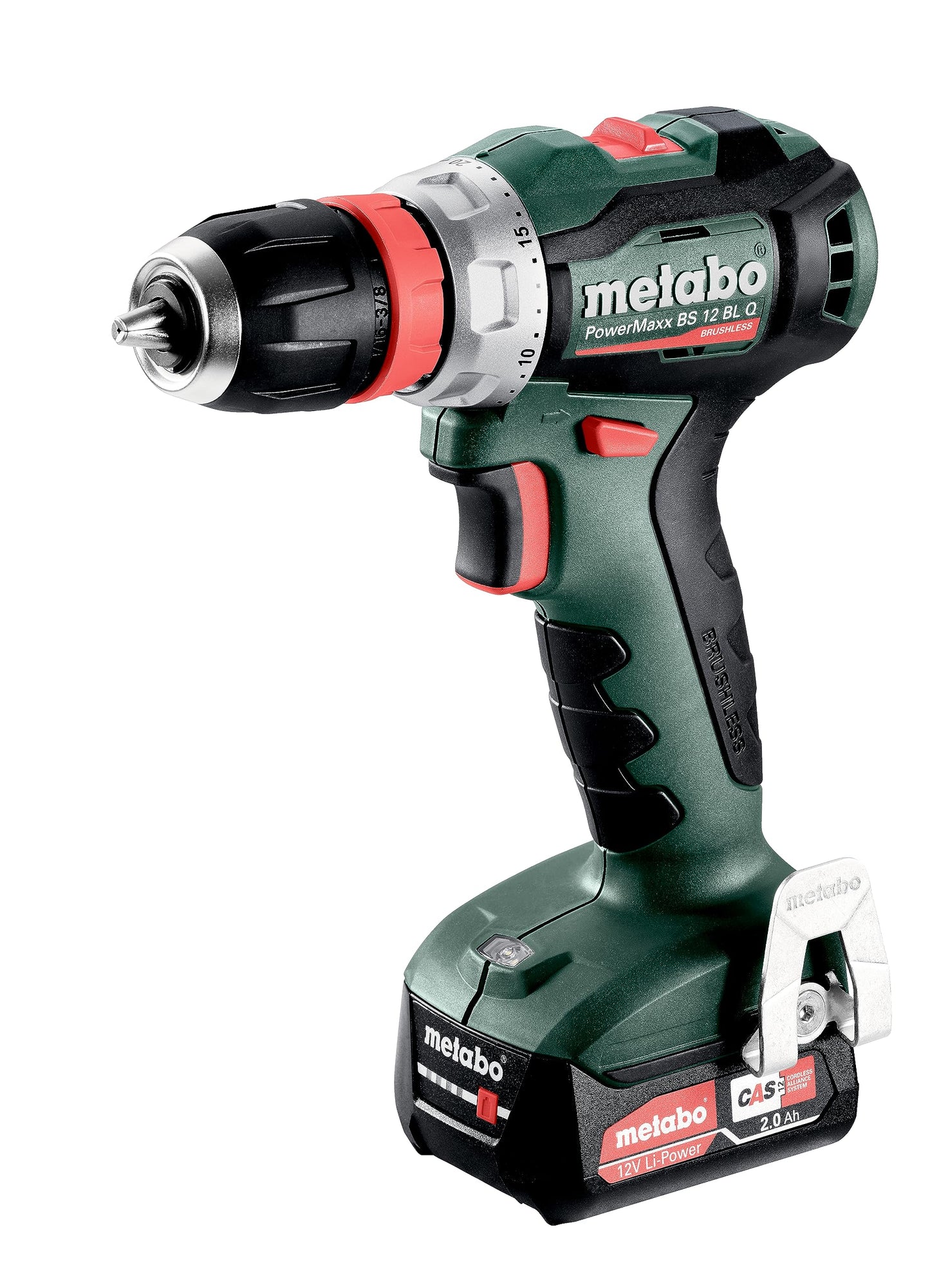 PowerMaxx BS 12 BL Q - Cordless drill with brushless motor, 12V battery, and ergonomic design for efficient drilling.