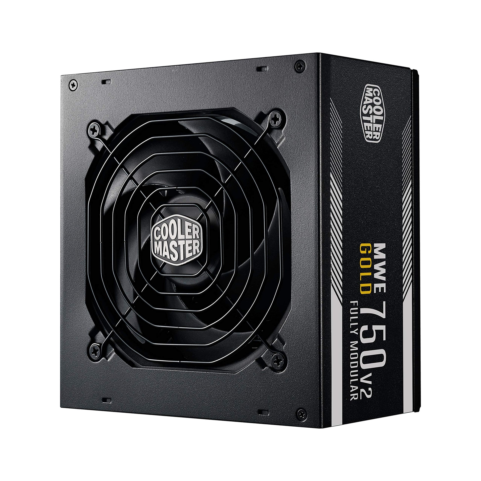 Cooler Master MWE 750 Gold V2 - 750W modular PSU, 80 Plus Gold, flat cables, 120mm HDB fan, 50˚C temperature threshold