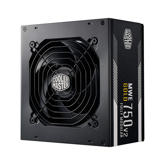 Cooler Master MWE 750 Gold V2 - 750W modular PSU, 80 Plus Gold, flat cables, 120mm HDB fan, 50˚C temperature threshold