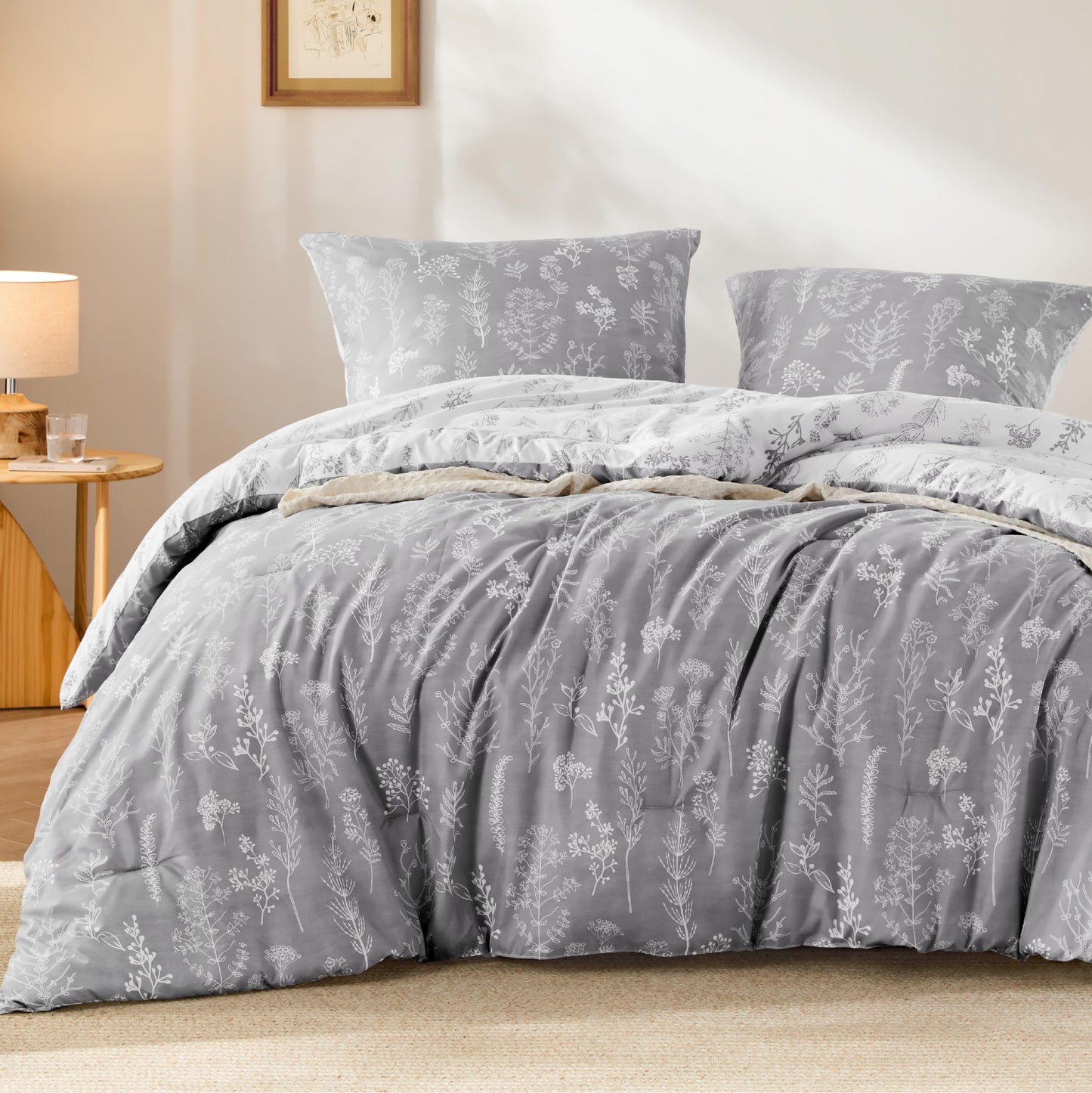 BEDSURE segas pārvalka komplekts 135x200 bez segas pārvalka, antialerģisks