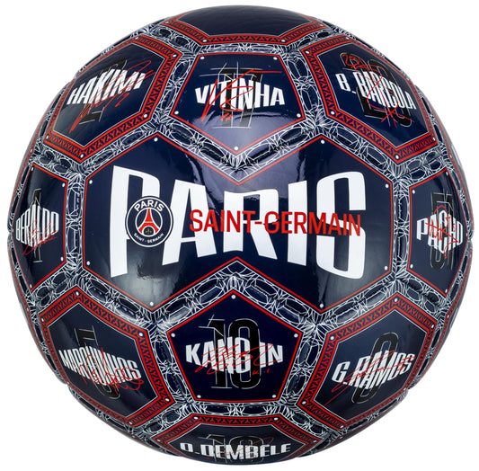 PSG futbola bumba ar spēlētāju autogrāfiem – Paris Saint Germain oficiālā kolekcija – 5. izmērs