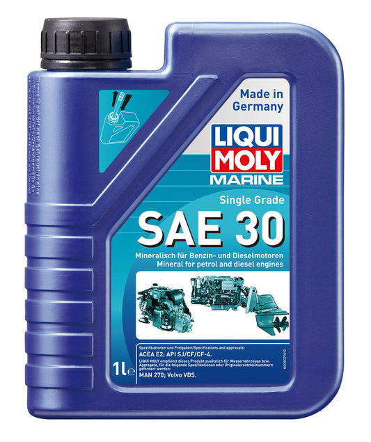LIQUI MOLY Marine Single Grade SAE 30 | 1 L | laivu minerāla motorolie | Art.-Nr.: 25065